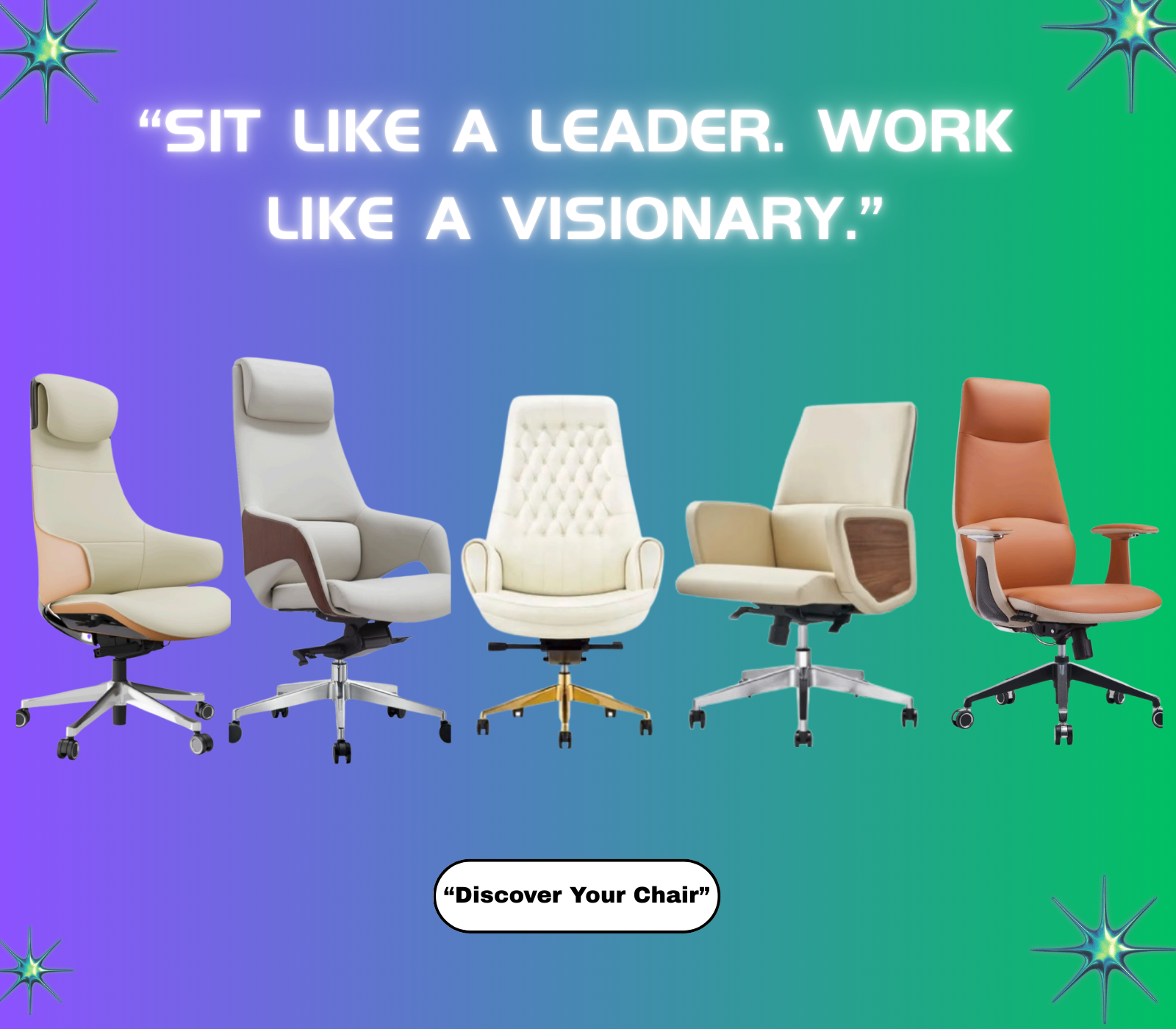 Sit Like Leader Banner For Mobile