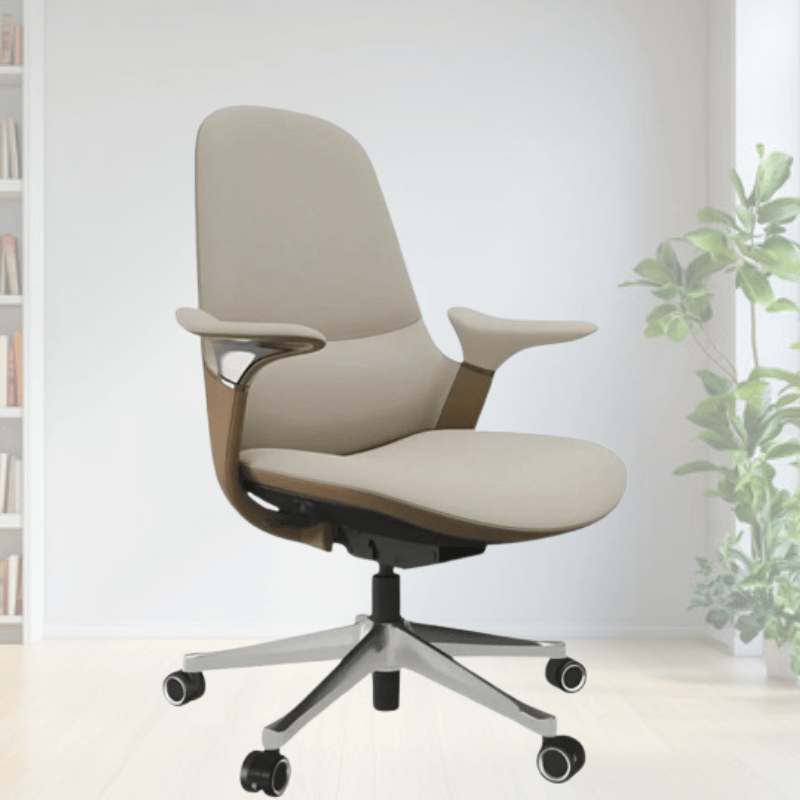 PU Leather Medium Back Cushion Office Chair