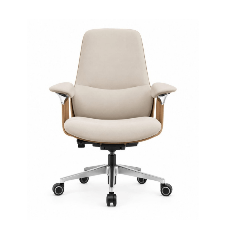 PU Leather Medium Back Cushion Office Chair