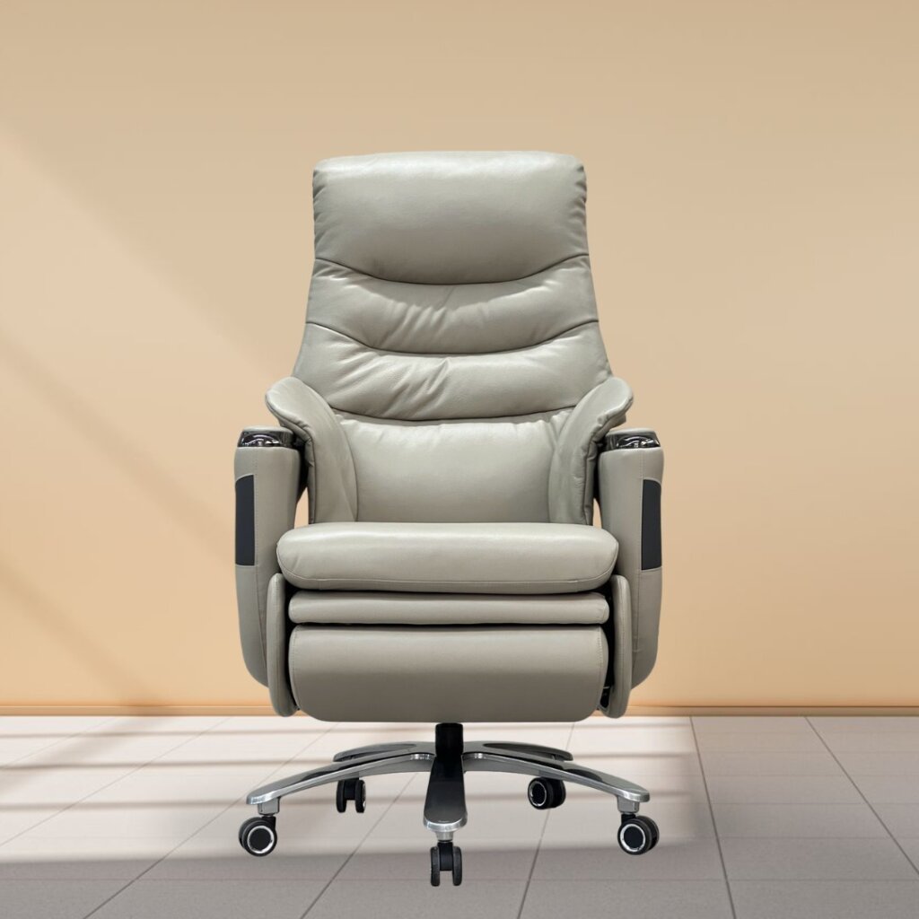 Genuine Leather Luxury Office Recliner Chair