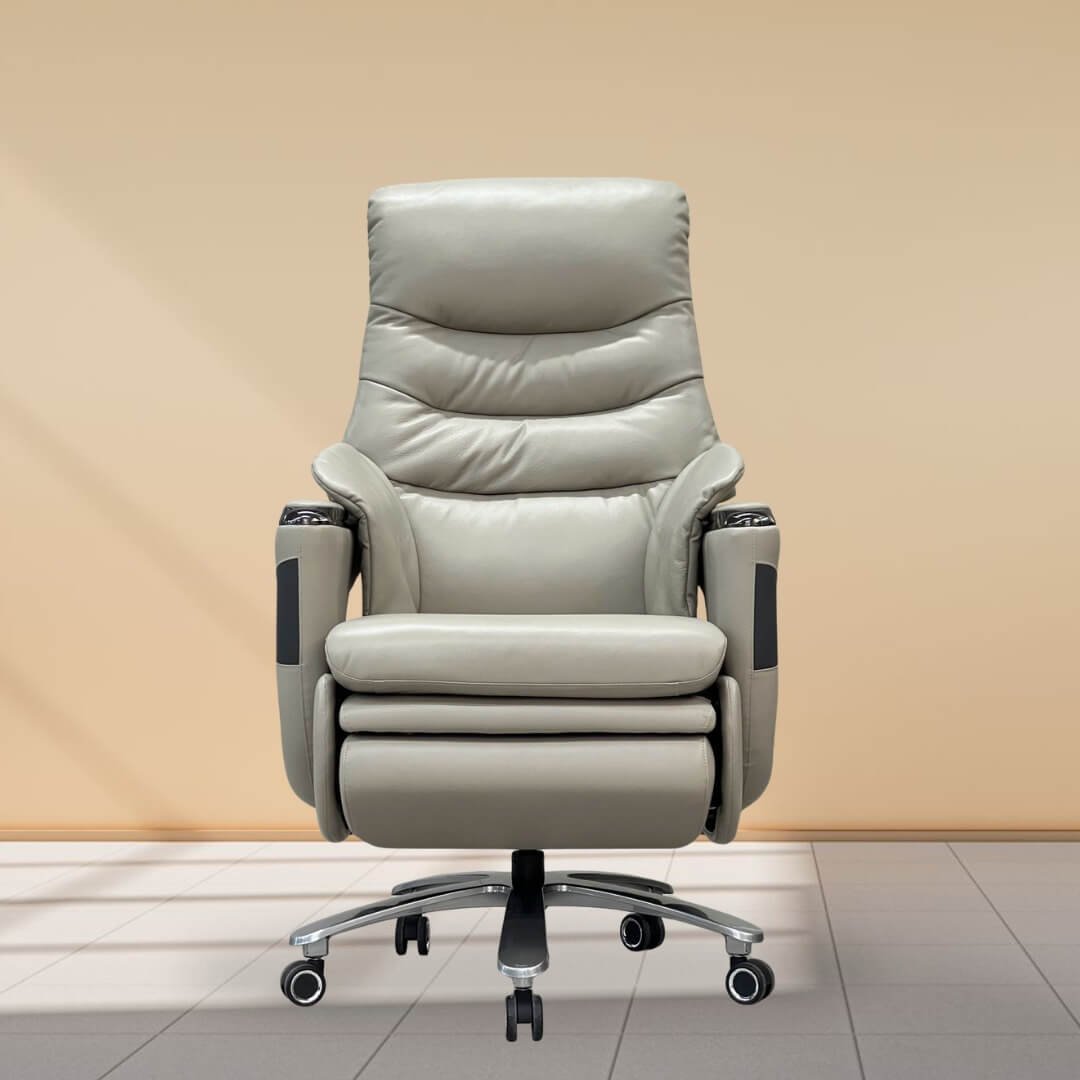Genuine Leather Luxury Office Recliner Chair
