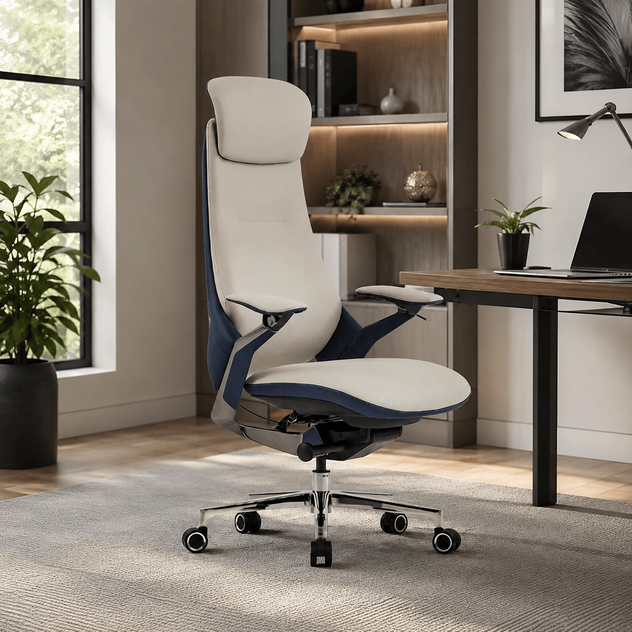 AeroLux Premium Leather High Back Executive Chair