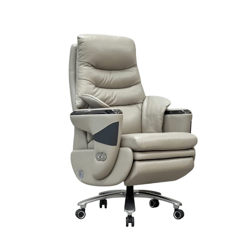 Genuine Leather Luxury Office Recliner Chair